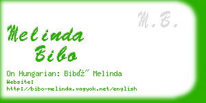 melinda bibo business card